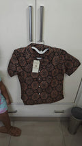 Black Ajrakh-Style Print Shirt, black