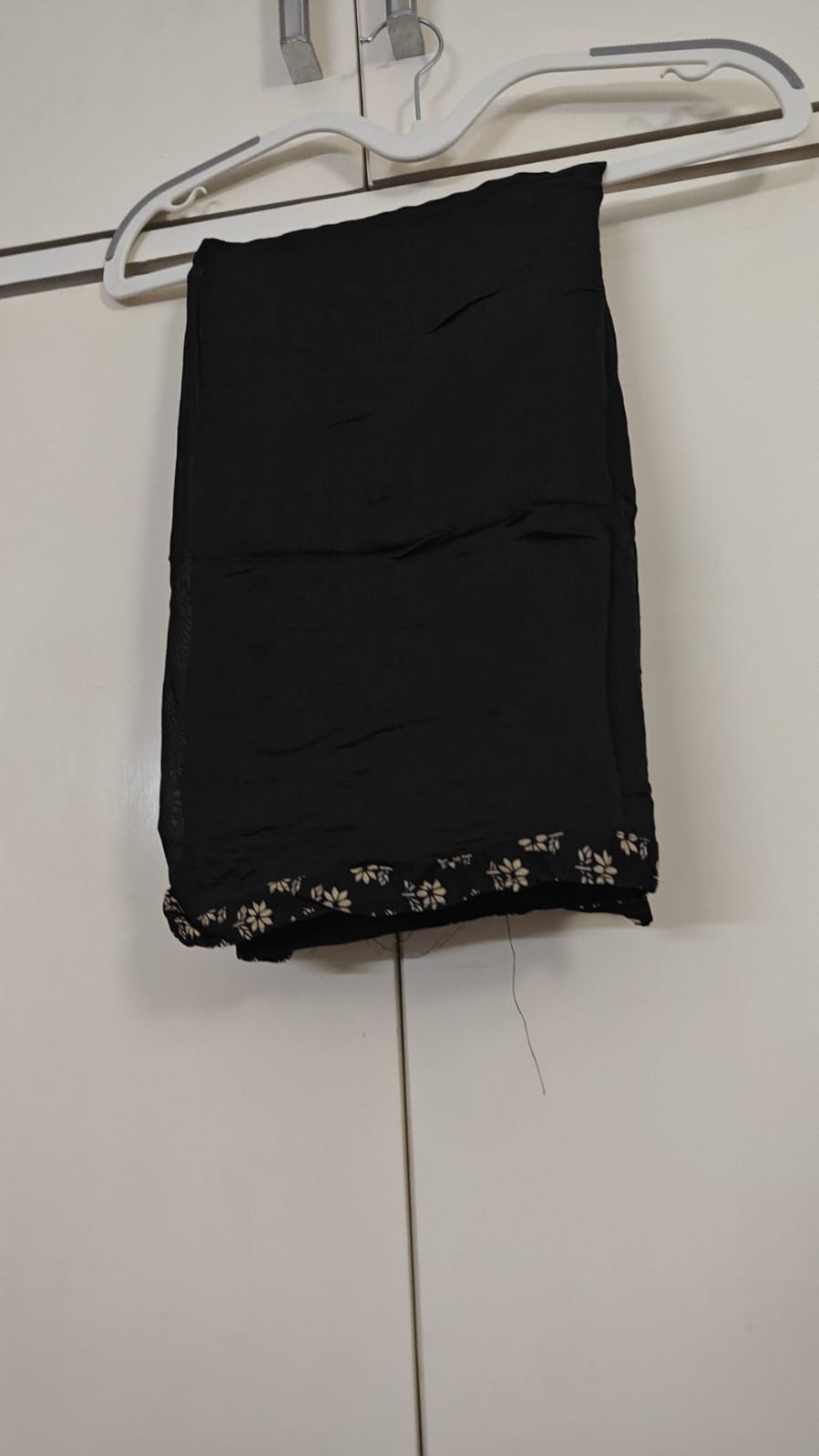 Black Motif Print Anarkali Set, black - view 3