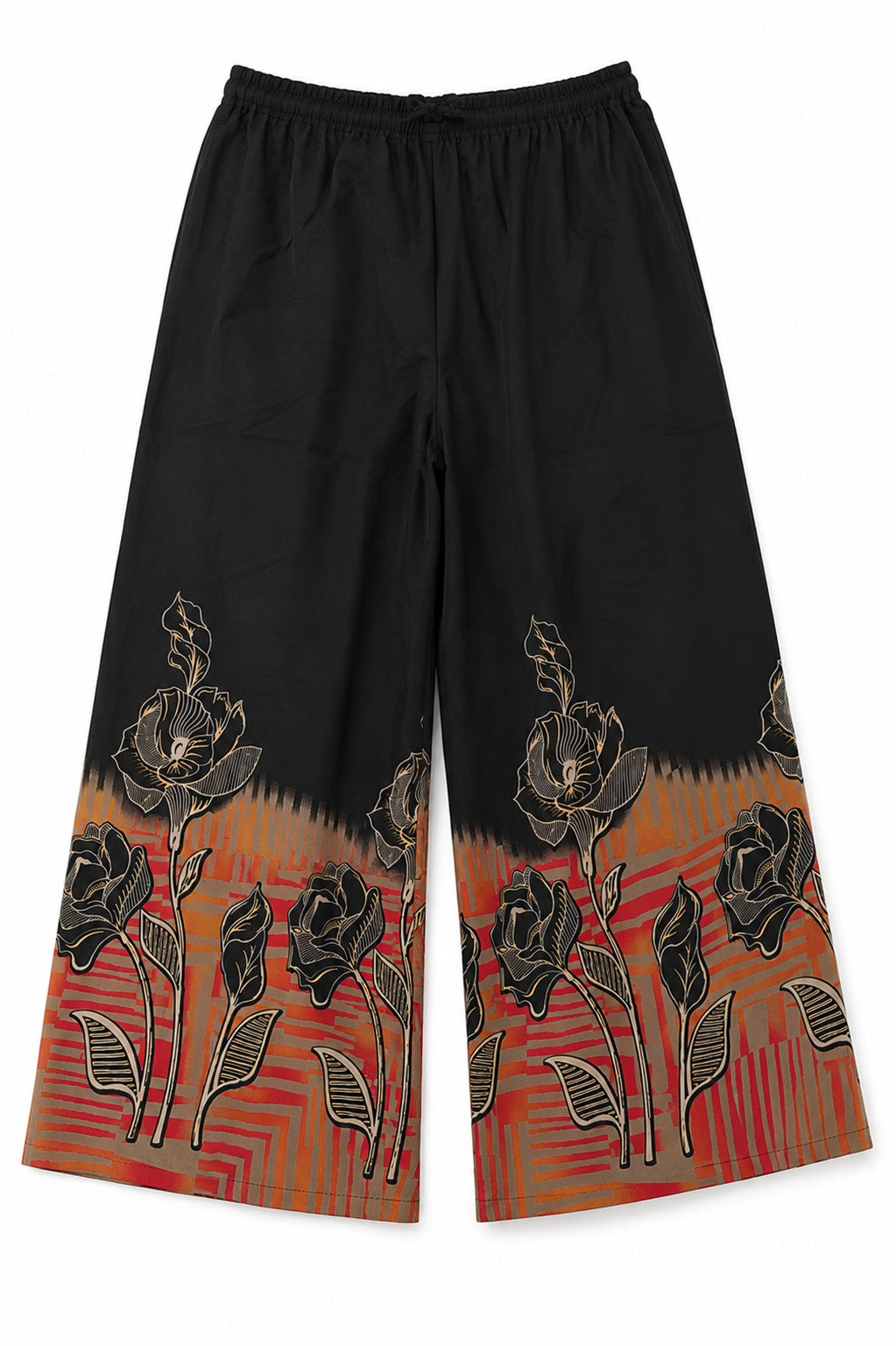 Black Rose Print Kurta Set - view 4