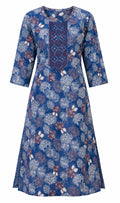 Blue Floral Print Kurta Set