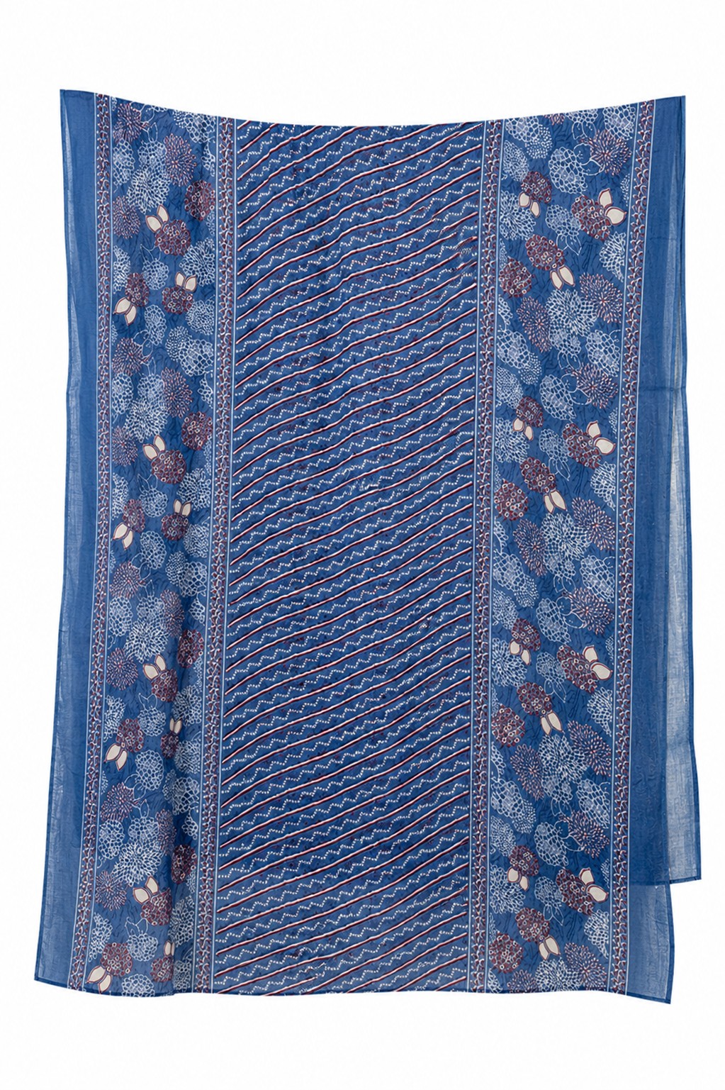 Blue Floral Print Kurta Set - view 3
