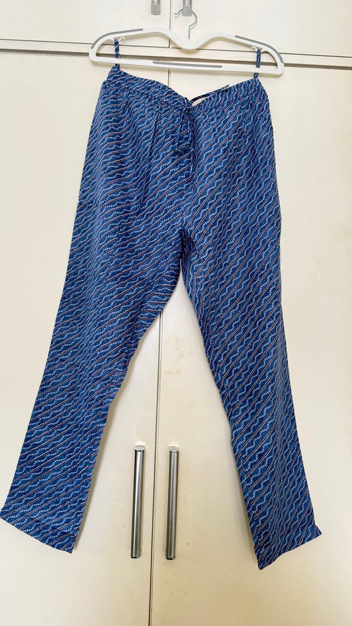 Blue Floral Print Kurta Set, blue - view 4
