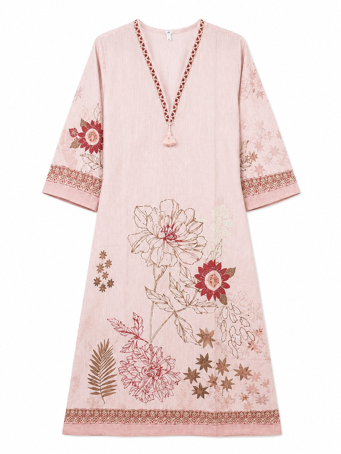 Blush Floral Embroidered Kurta