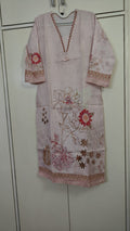 Blush Floral Embroidered Kurta, pink