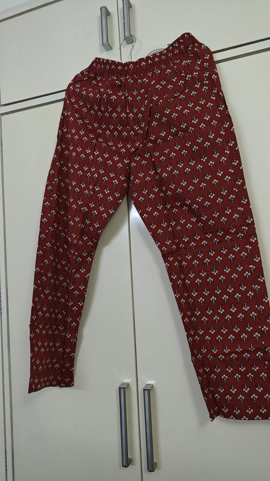 Brick Red Ethnic Print Kurta Set, maroon - view 2