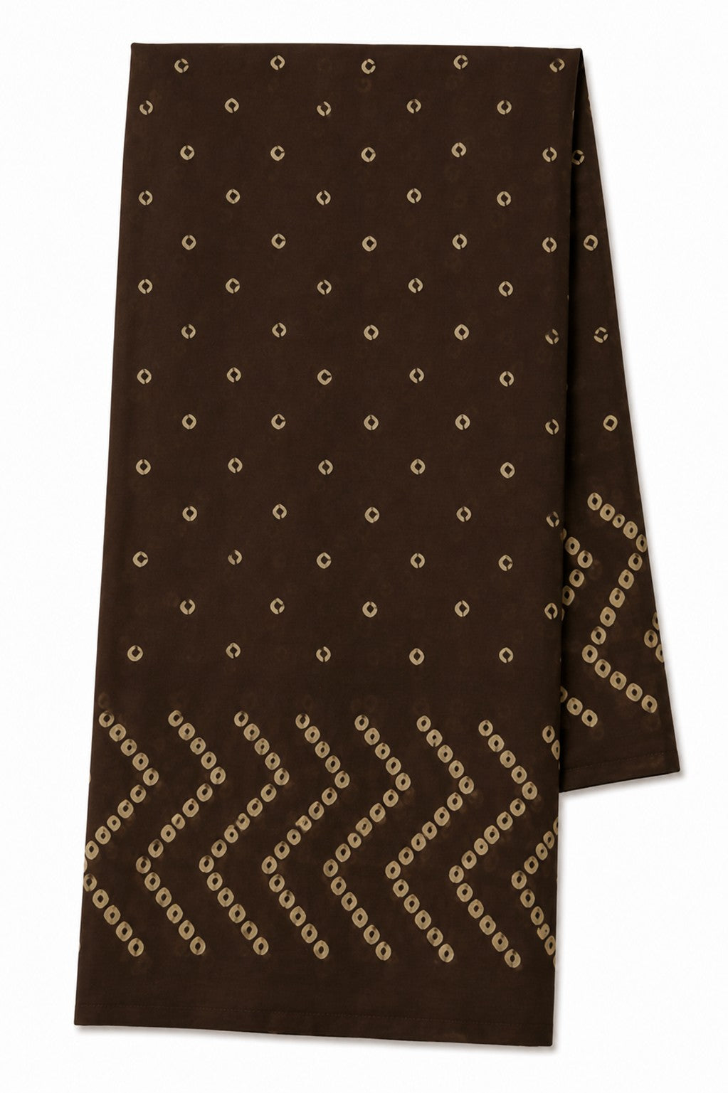 Brown Bandhani-Yoke Kurta Set - view 2