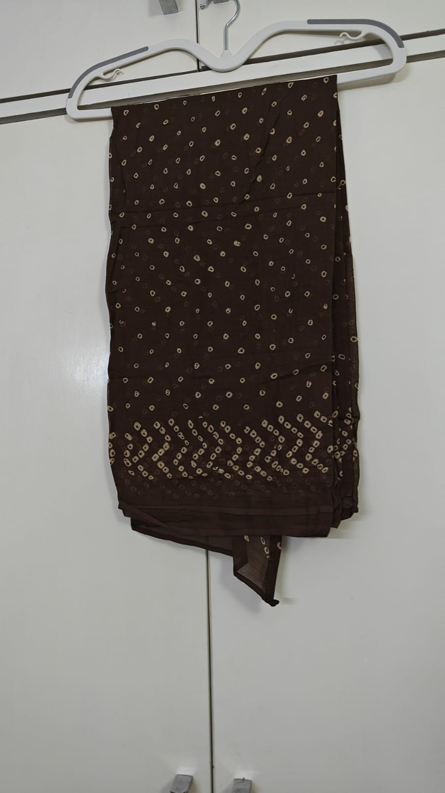 Brown Bandhani-Yoke Kurta Set, brown - view 3
