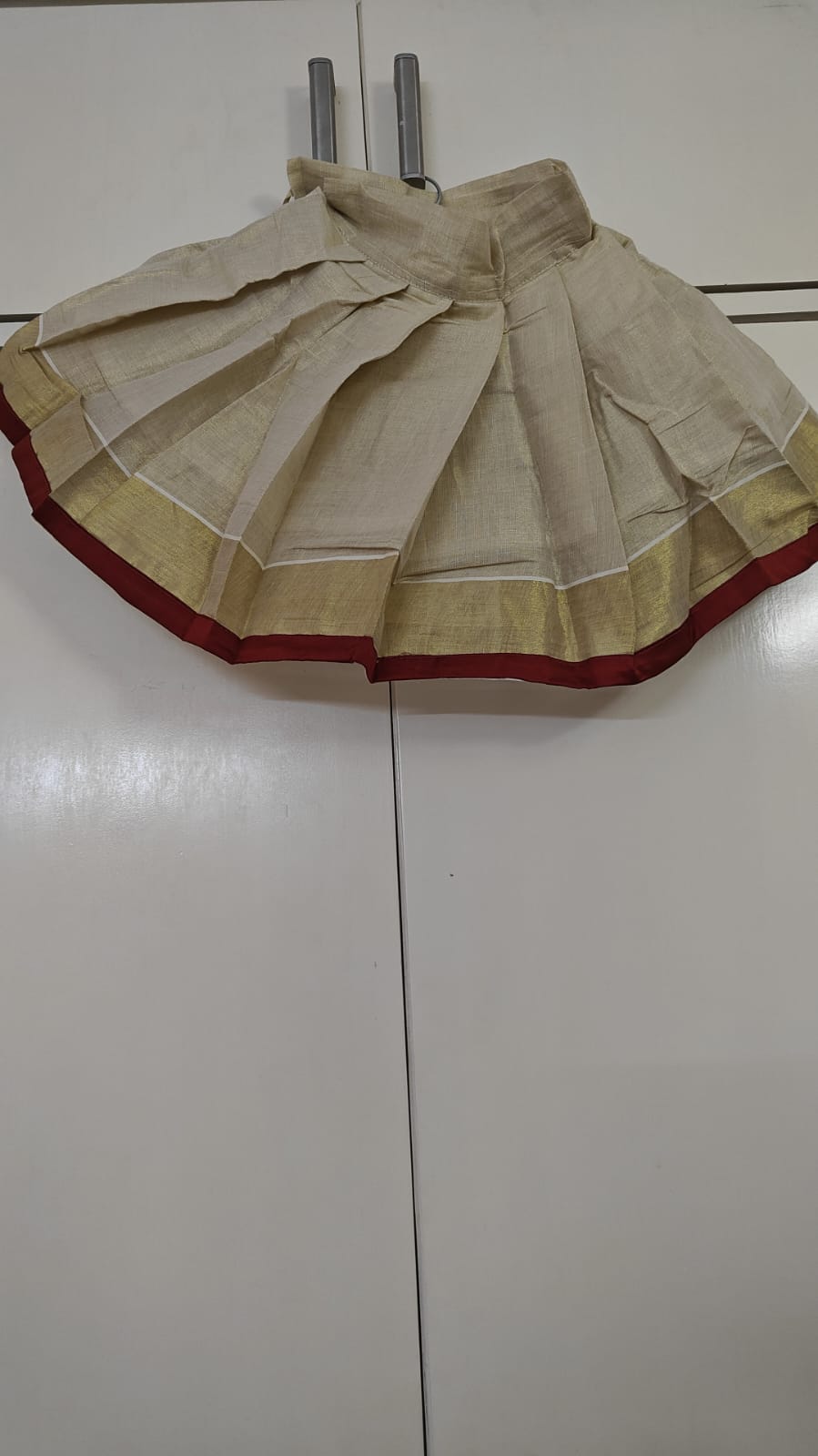 Brown Pattu Pavadai Set, brown - view 2
