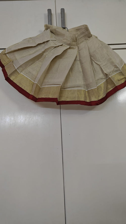 Brown Pattu Pavadai Set, brown - view 2