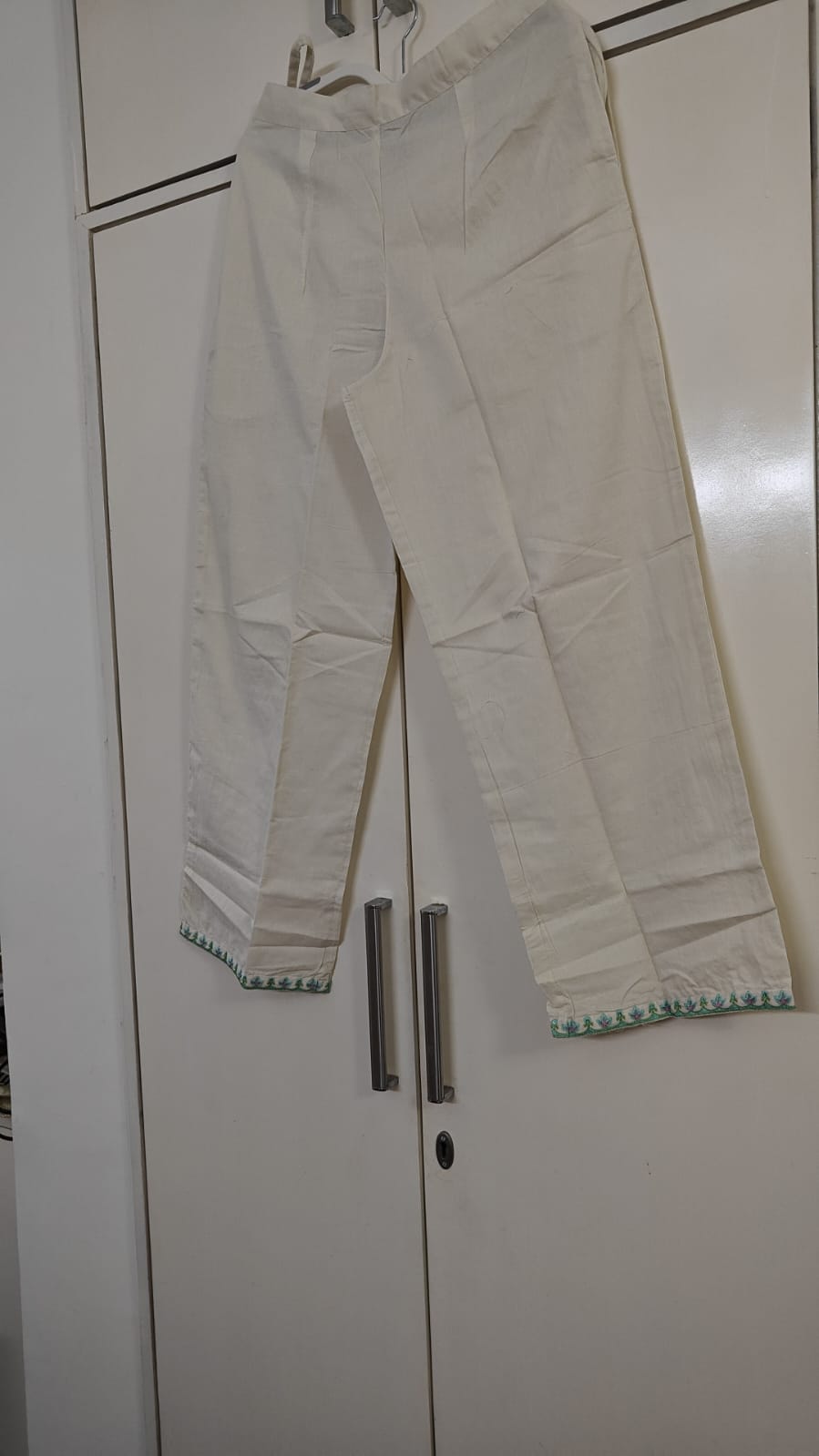 Cream Embroidered Kurta Set, cream - view 2