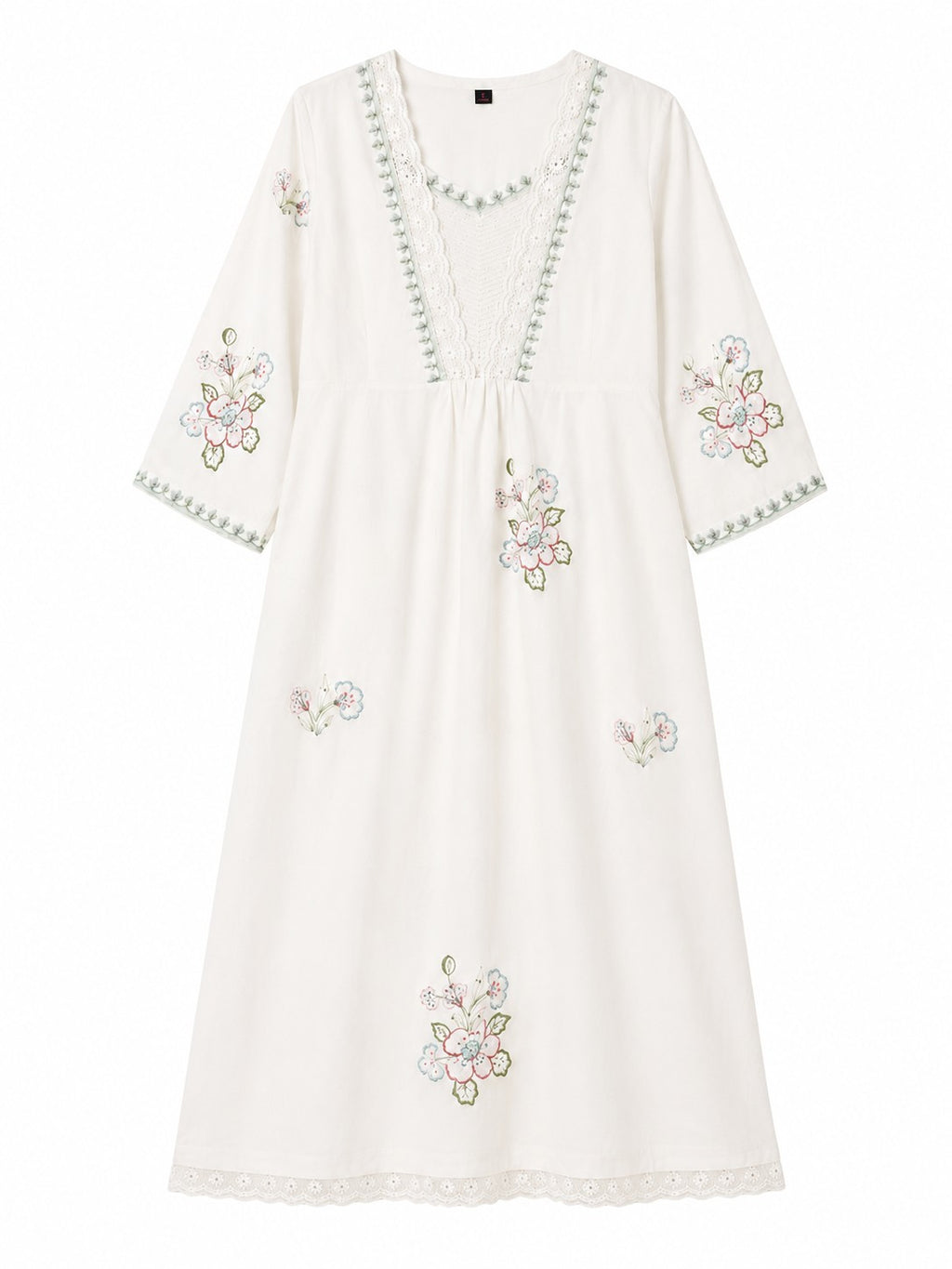 Cream Embroidered Kurta Set - view 4