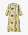 Cream Striped Floral Kurta Set