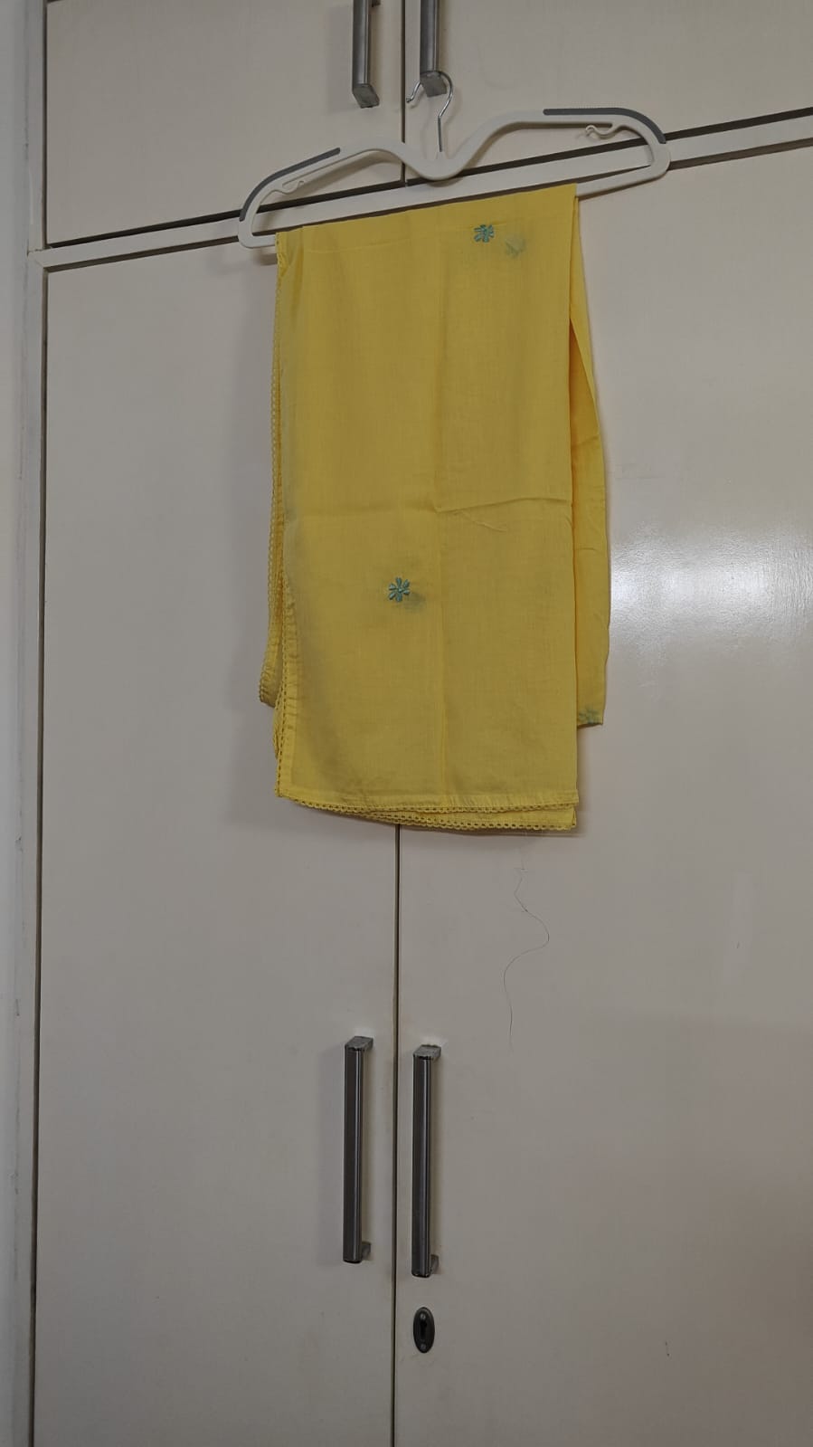 Lemon Embroidered Kurta Dupatta Set, yellow - view 3