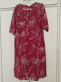 Maroon Floral Outline Kurti, maroon