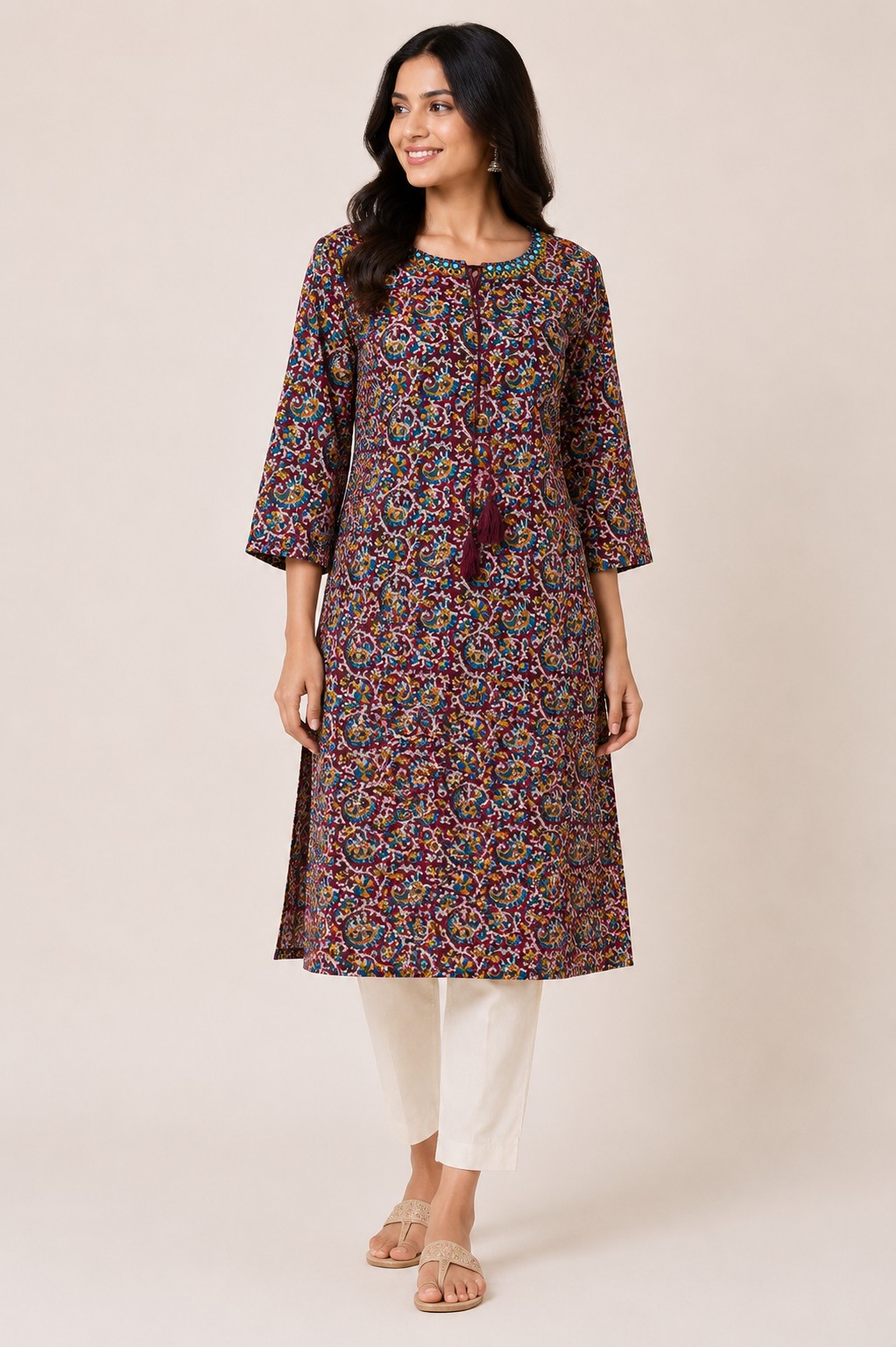 Multicolour Micro-Floral Kurta