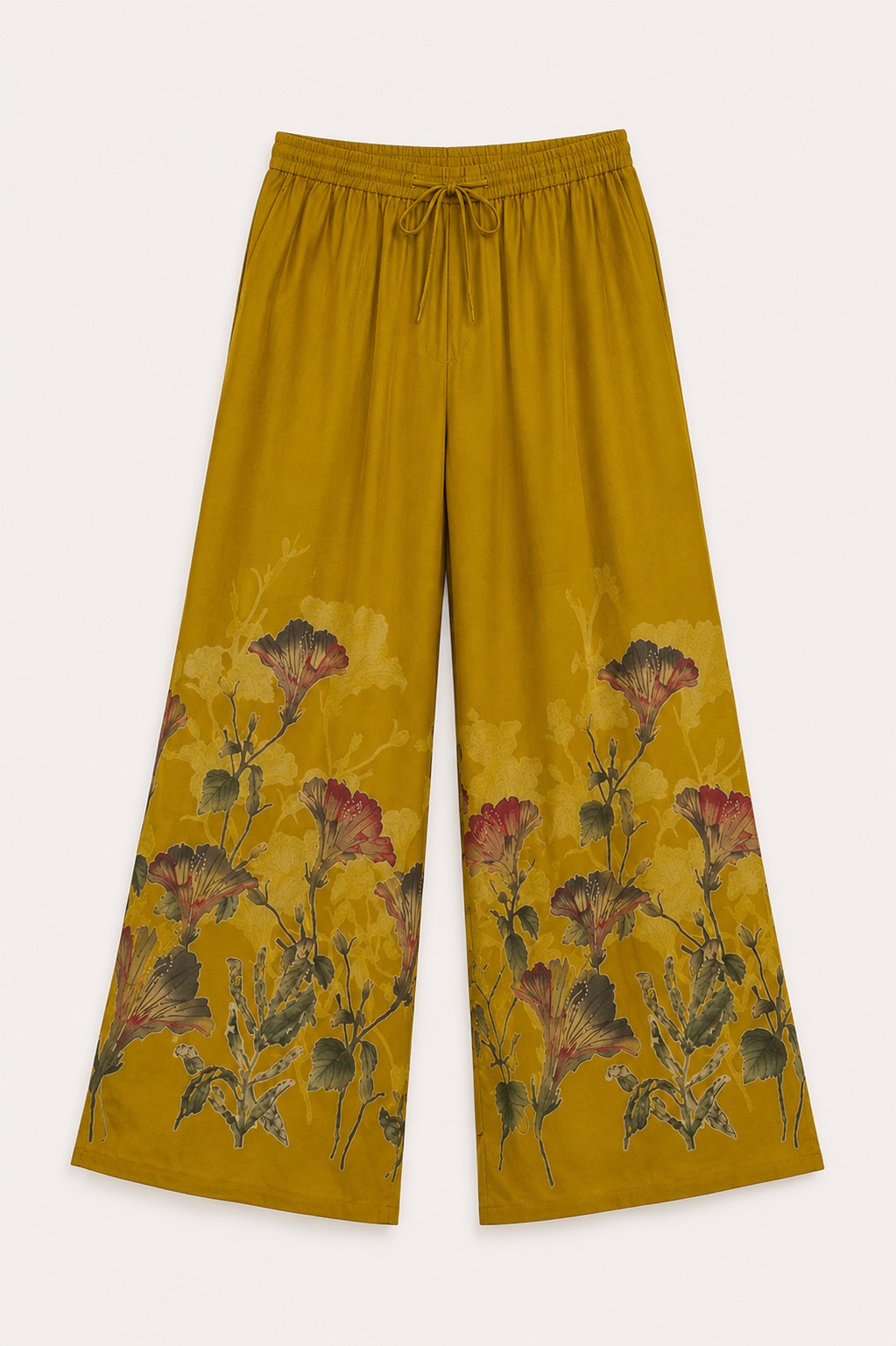Mustard Floral Border Kurta Set - view 2