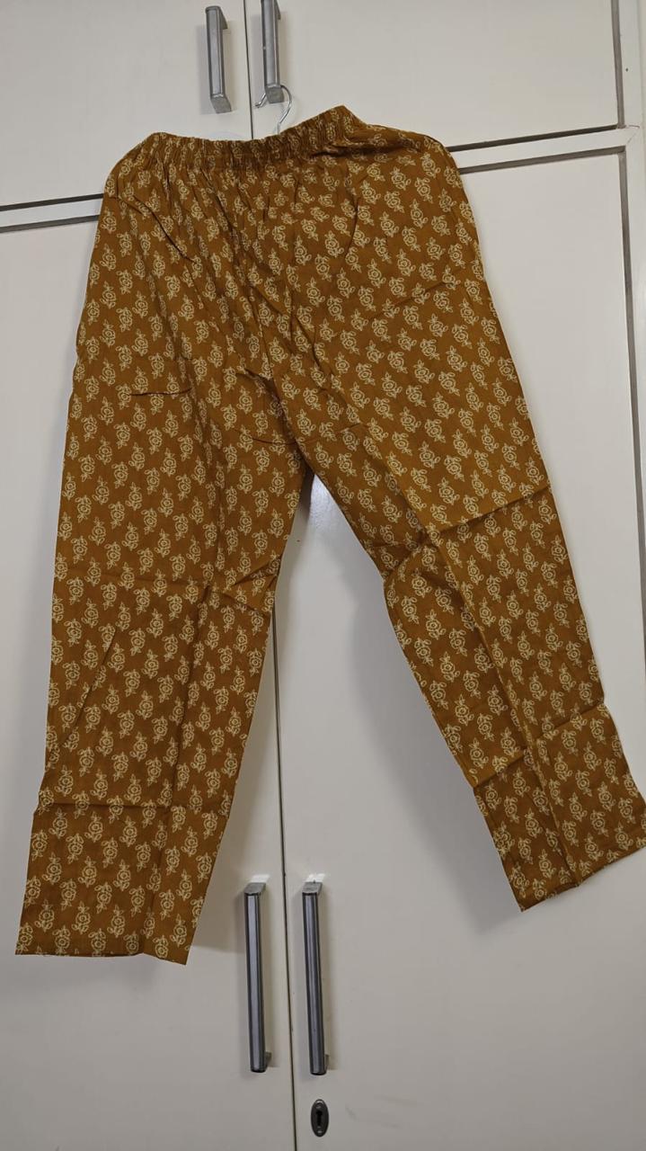 Mustard Floral Print Flared Kurta Set, yellow - view 2