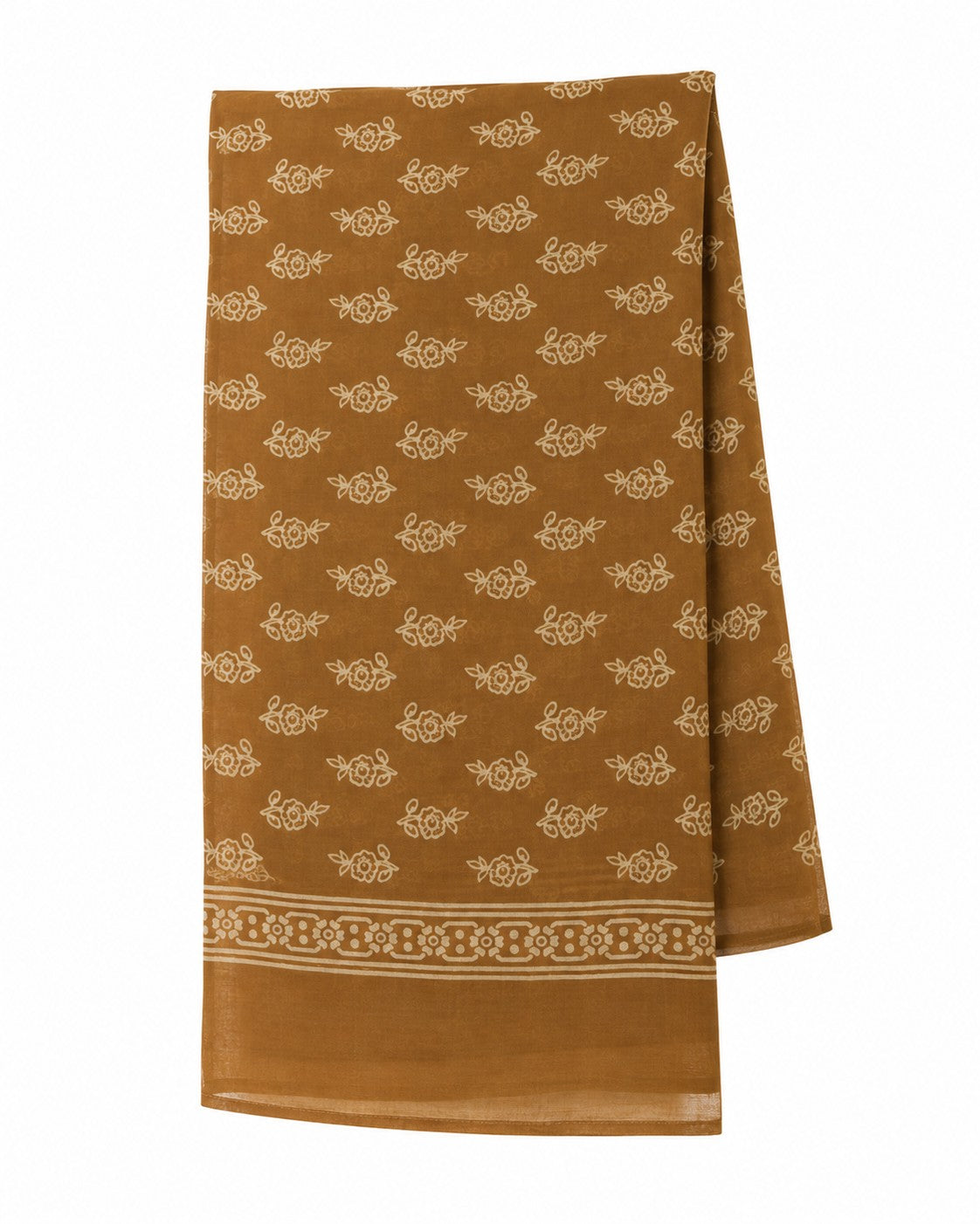 Mustard Floral Print Flared Kurta Set - view 4