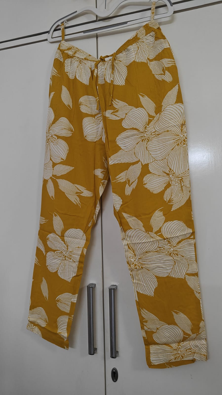 Mustard Floral Print Kurta Set, yellow