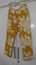 Mustard Floral Print Kurta Set, yellow