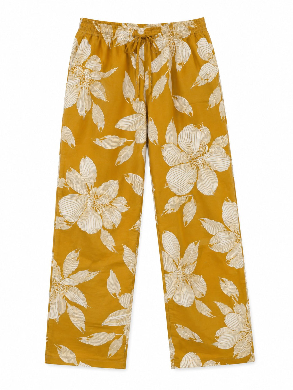 Mustard Floral Print Kurta Set - view 2