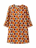 Mustard Geo Print Top