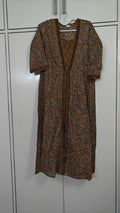 Ochre Paisley Print Kurta Set, yellow