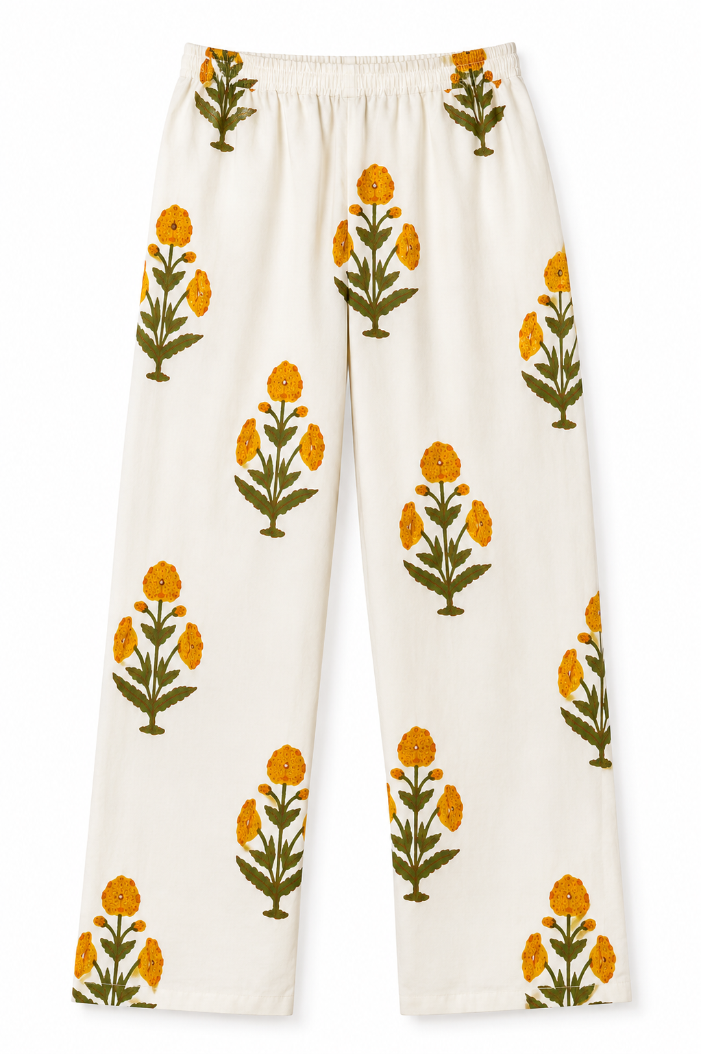 Off-White Marigold Print Kurta Set - view 3