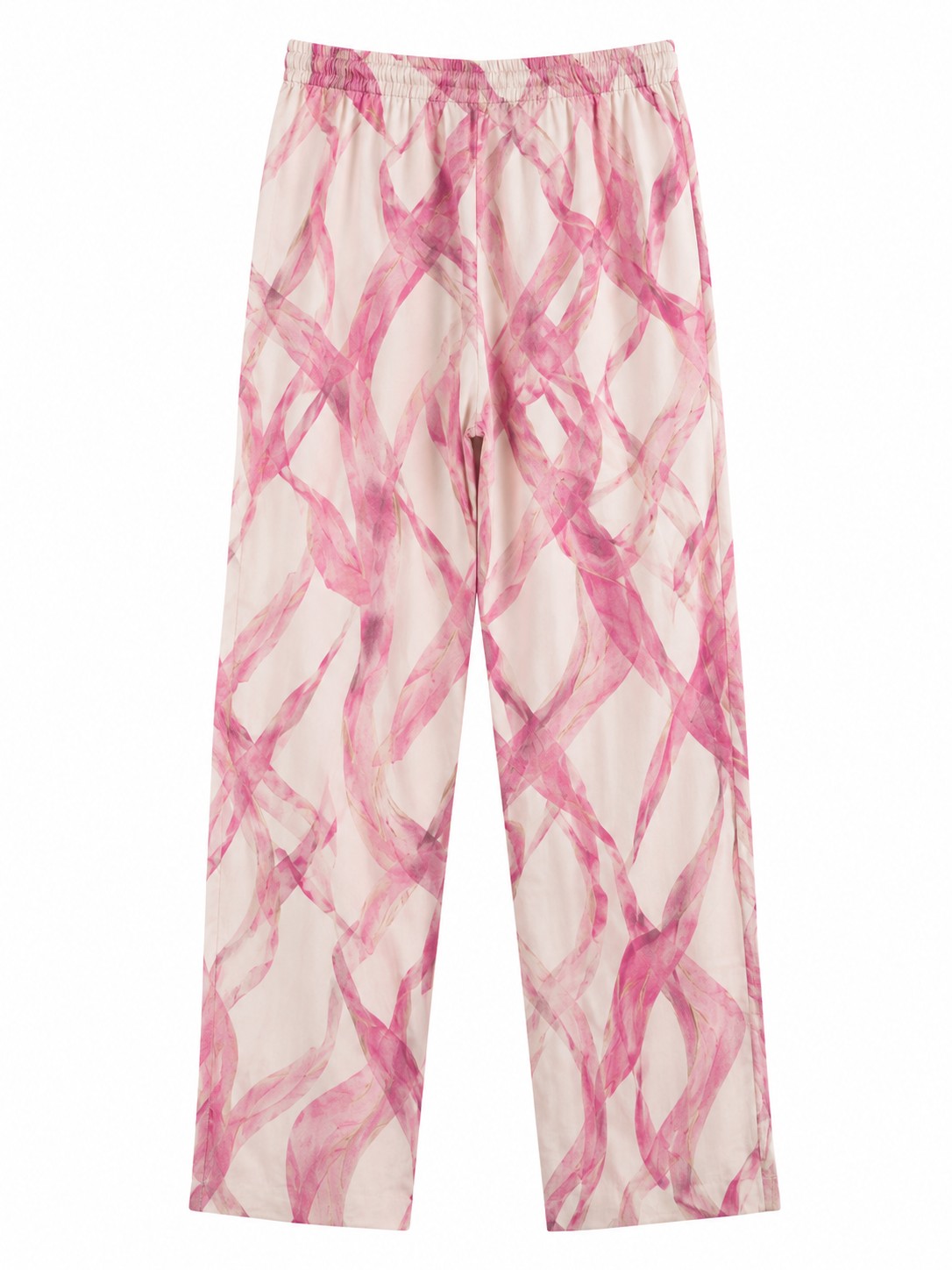 Pink Brushstroke Print Kurta Set - view 2