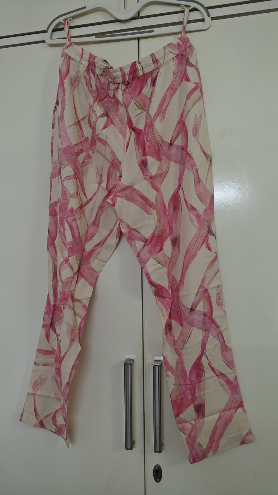 Pink Brushstroke Print Kurta Set, pink - view 2