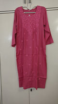Pink Chikankari Kurta, pink