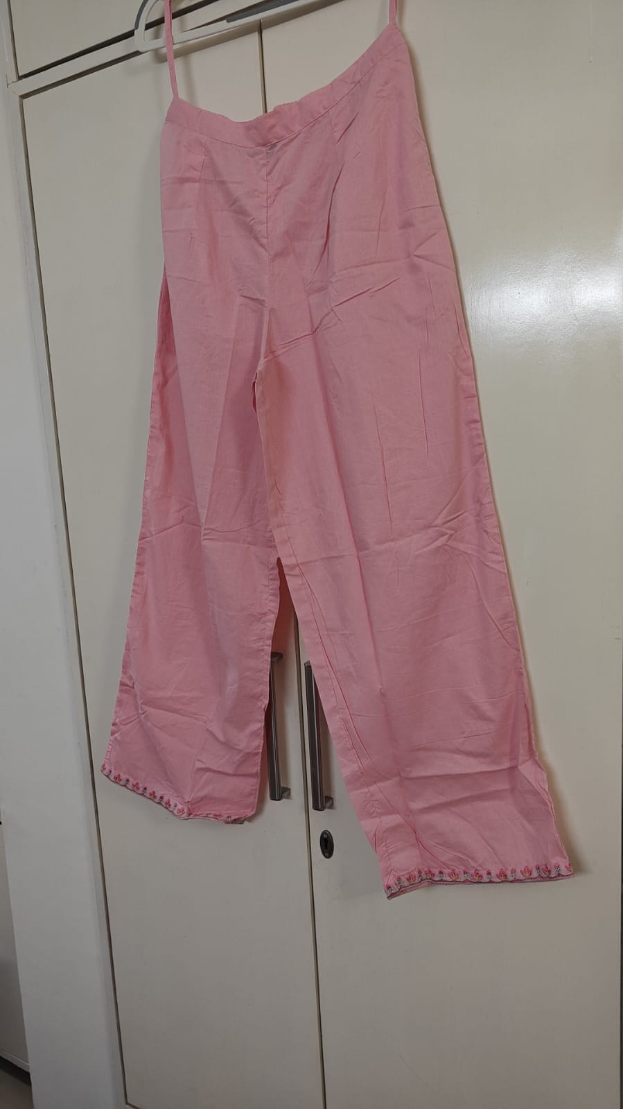 Pink Embroidered Kurta Set, pink - view 2