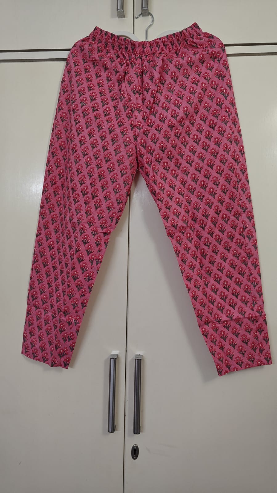 Pink Floral Print Yoke Kurta Set, pink - view 2