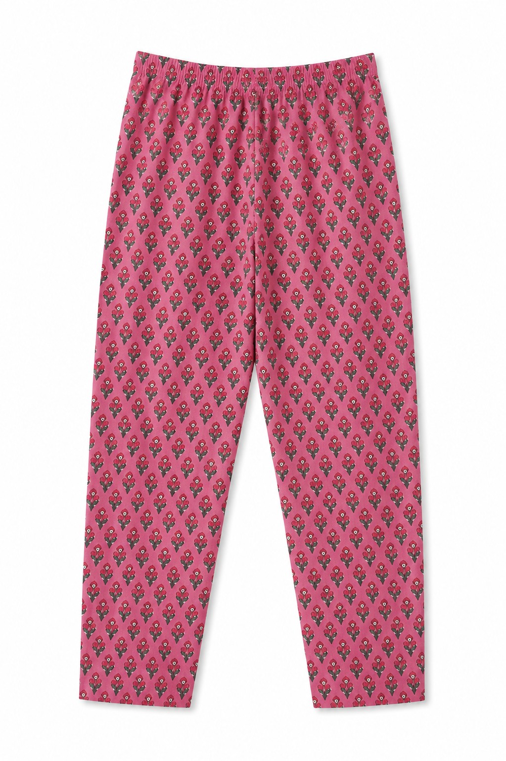 Pink Floral Print Yoke Kurta Set - view 4