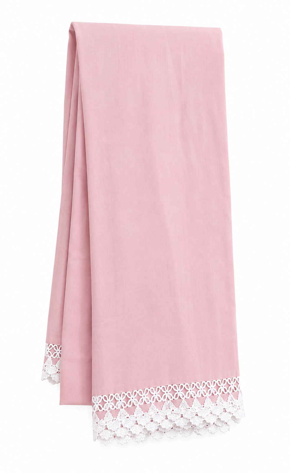 Pink Lace-Trim Embroidered Kurta Set - view 4