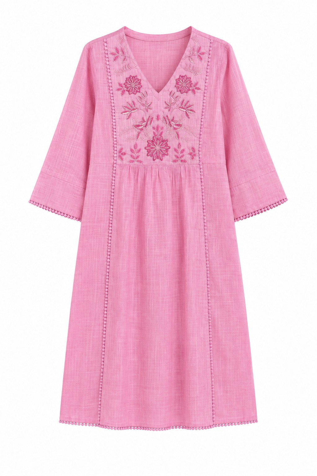 Pink Tonal Embroidered Kurta Set