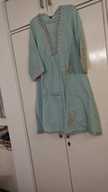 Rama Green Embroidered Kurta Set, green