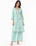 Rama Green Embroidered Kurta Set - view 2