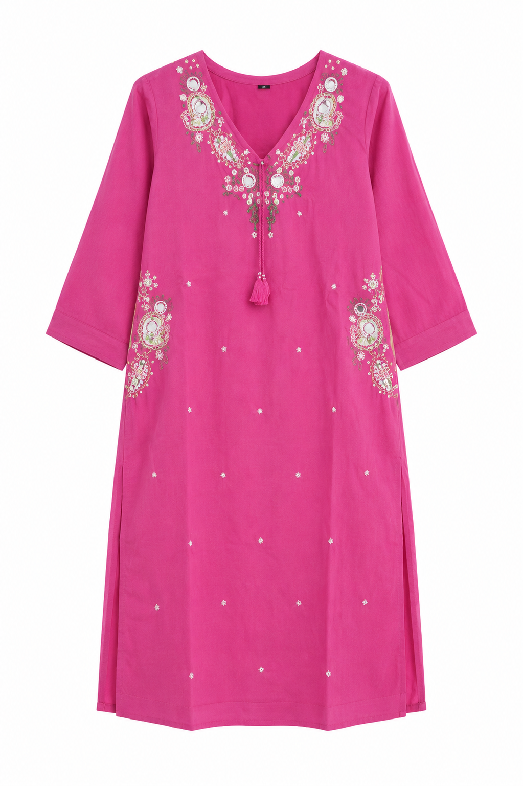 Rani Pink Embroidered Kurta Set - view 3