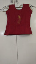 Red Pattu Pavadai Set, red