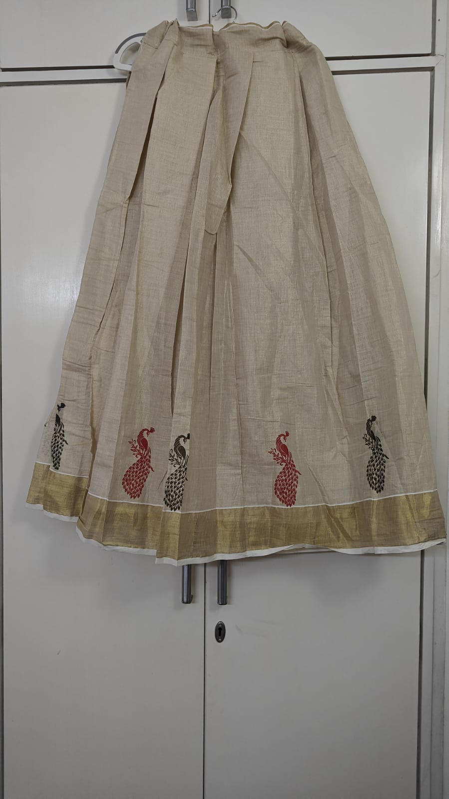 Red Pattu Pavadai Set, red - view 2