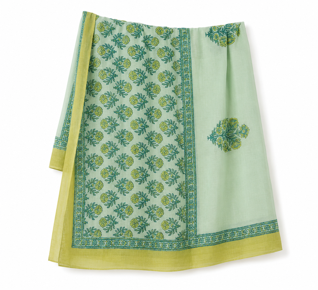 Sage Green Embroidered Kurta Set - view 3