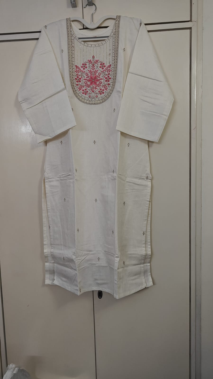 White Embroidered 3-Piece Set, white