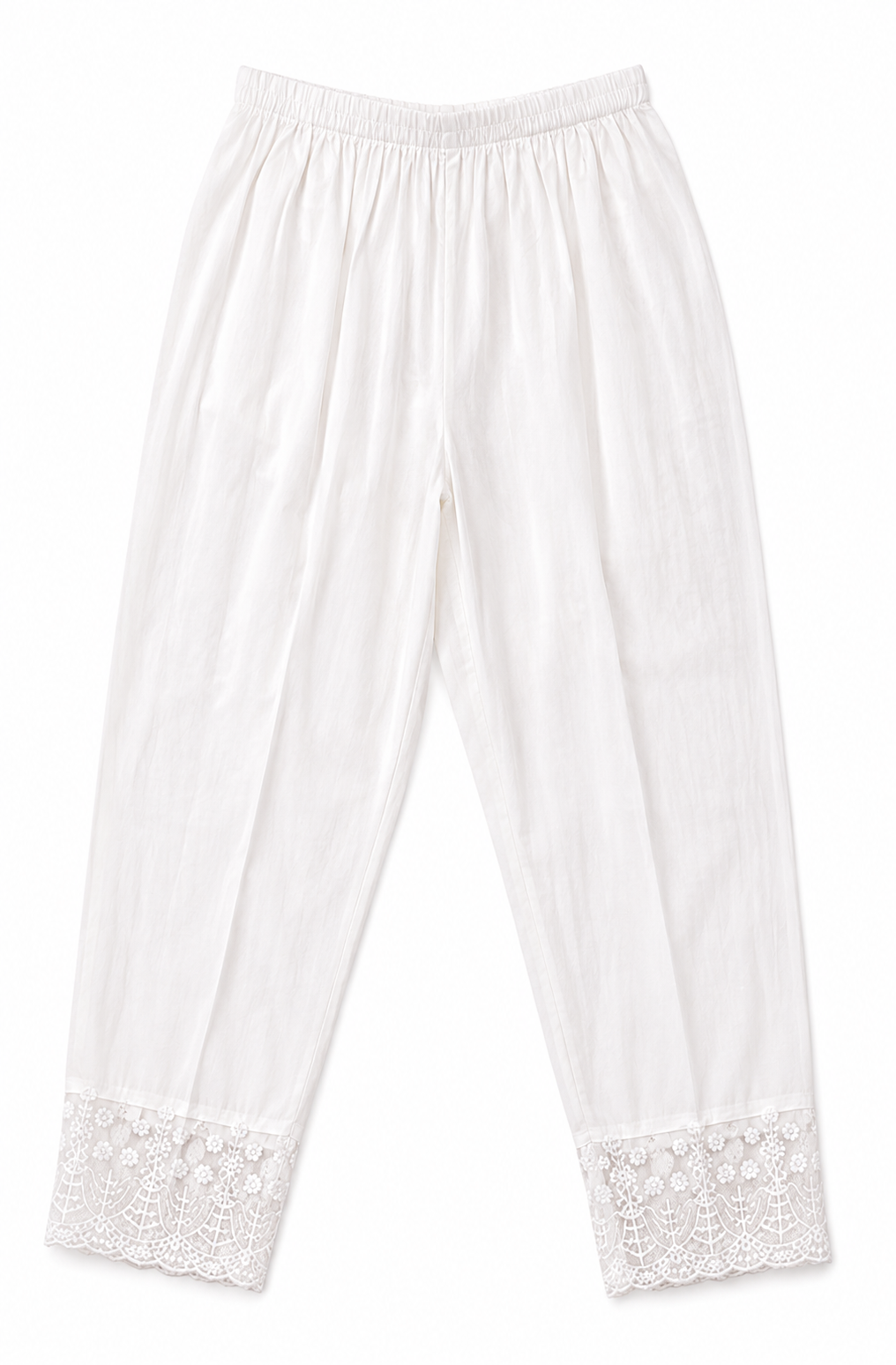 White Floral Applique Kurta Set with Tie-Dye Dupatta - view 3