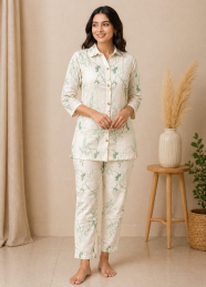 White Floral Co-ord Set, white