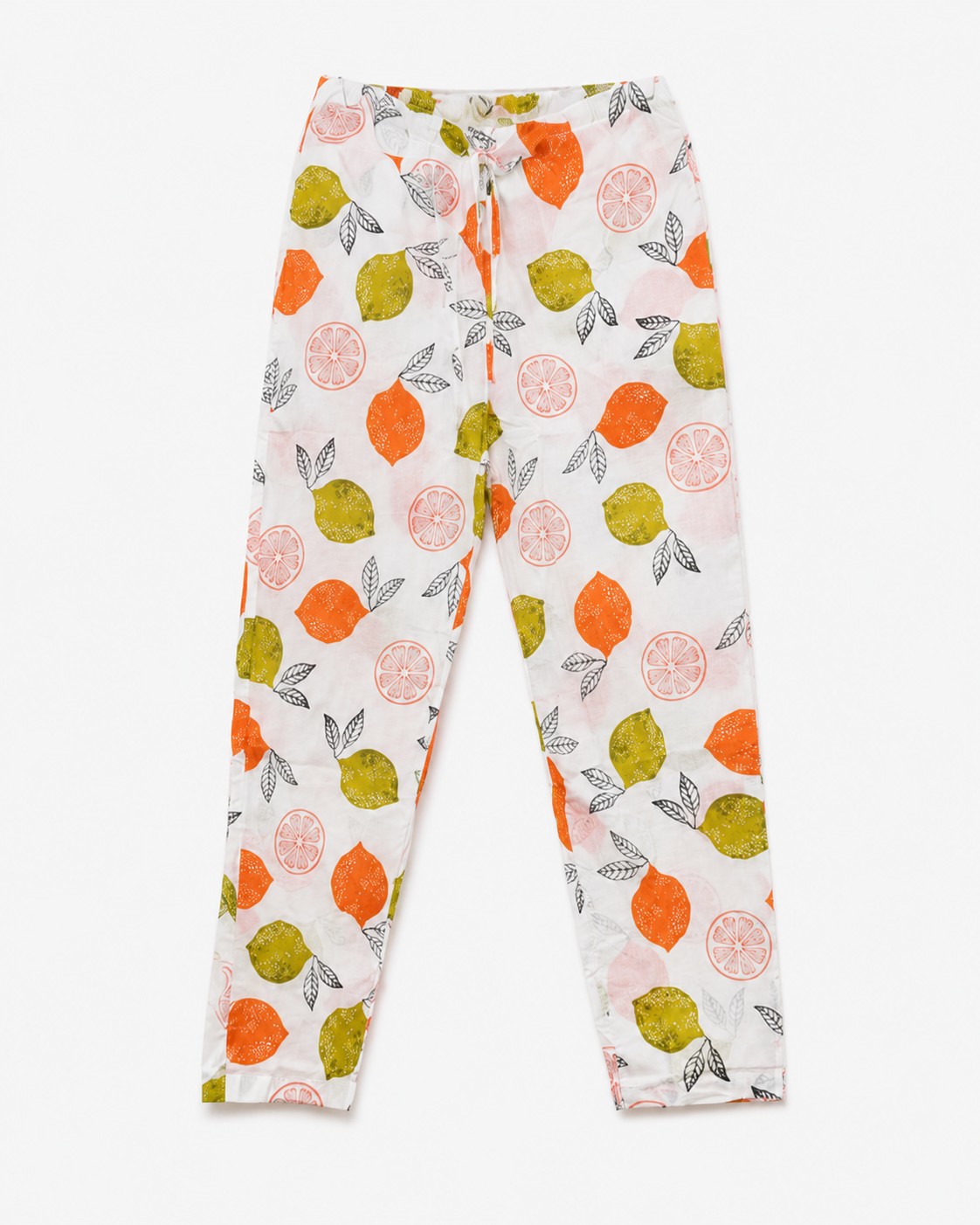 White Fruit Print Kurta Set - view 3