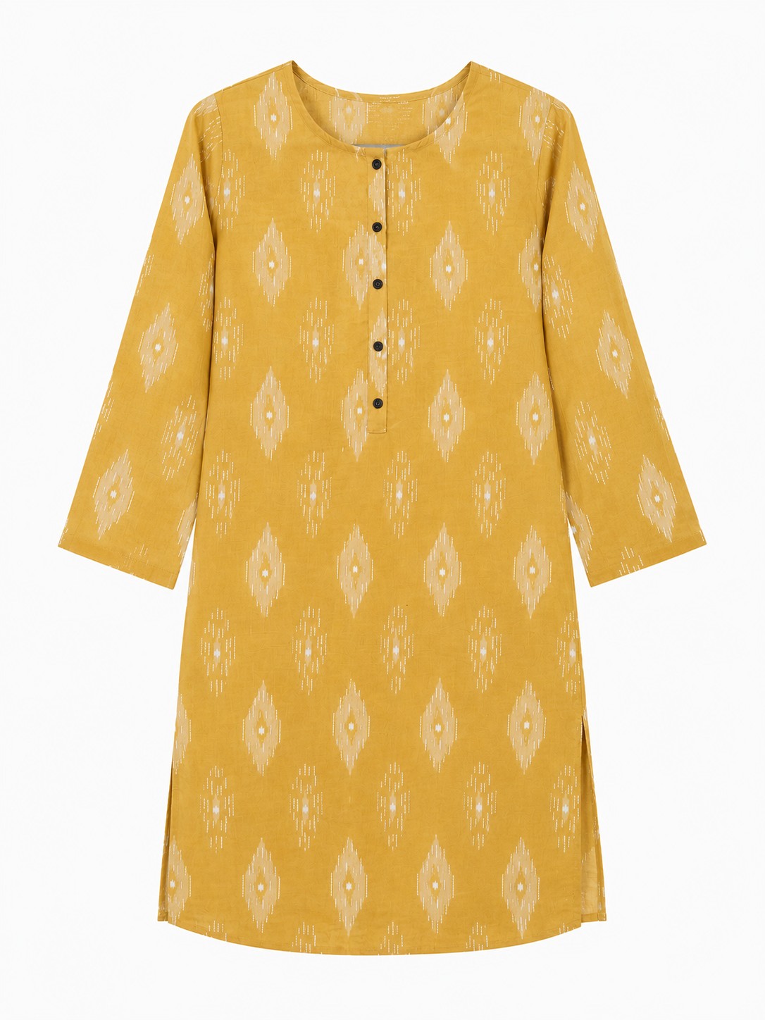 Yellow Booti Print Kurta